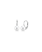 Earrings Lelune Woman in White Gold Perla LBMKAK108